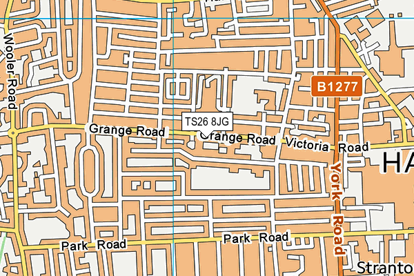 TS26 8JG map - OS VectorMap District (Ordnance Survey) TS26 8JG map - OS VectorMap District (Ordnance Survey)