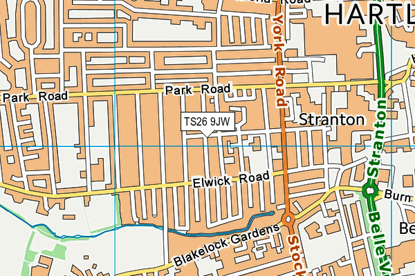 TS26 9JW map - OS VectorMap District (Ordnance Survey) TS26 9JW map - OS VectorMap District (Ordnance Survey)