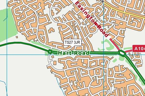 TS27 3JR map - OS VectorMap District (Ordnance Survey) TS27 3JR map - OS VectorMap District (Ordnance Survey)
