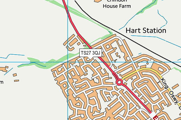 TS27 3QJ map - OS VectorMap District (Ordnance Survey)