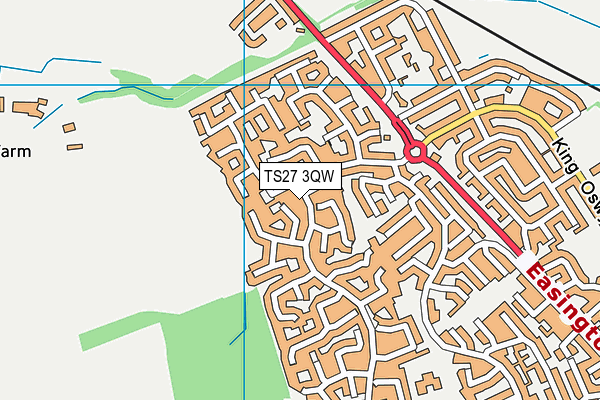 TS27 3QW map - OS VectorMap District (Ordnance Survey) TS27 3QW map - OS VectorMap District (Ordnance Survey)