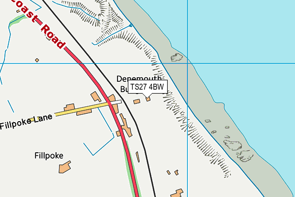 TS27 4BW map - OS VectorMap District (Ordnance Survey) TS27 4BW map - OS VectorMap District (Ordnance Survey)