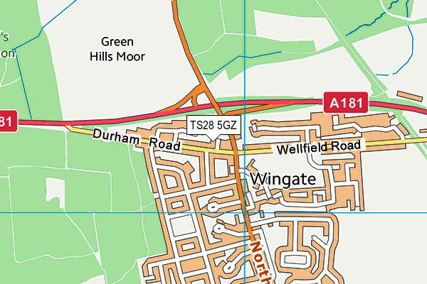 TS28 5GZ map - OS VectorMap District (Ordnance Survey) TS28 5GZ map - OS VectorMap District (Ordnance Survey)