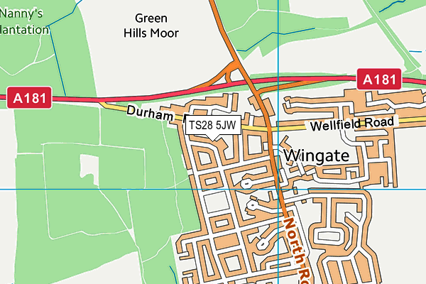 TS28 5JW map - OS VectorMap District (Ordnance Survey) TS28 5JW map - OS VectorMap District (Ordnance Survey)