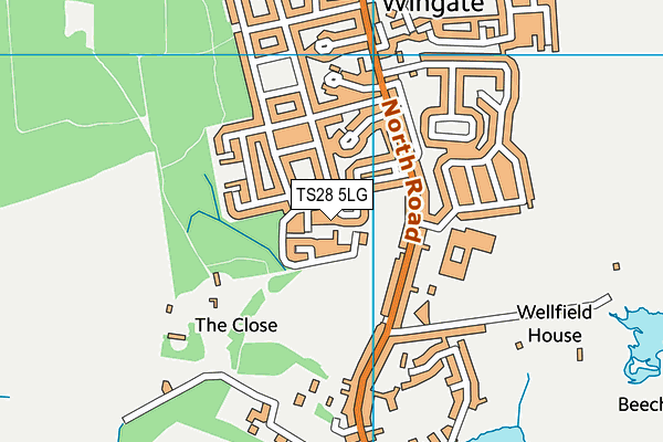 TS28 5LG map - OS VectorMap District (Ordnance Survey) TS28 5LG map - OS VectorMap District (Ordnance Survey)