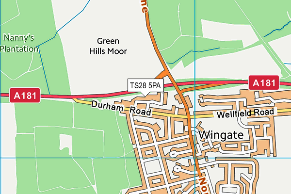 TS28 5PA map - OS VectorMap District (Ordnance Survey) TS28 5PA map - OS VectorMap District (Ordnance Survey)