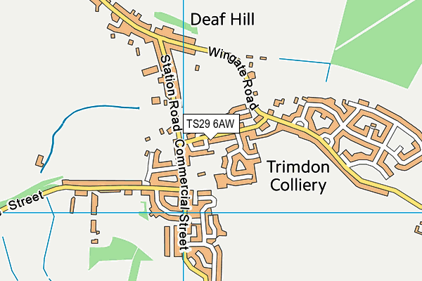 TS29 6AW map - OS VectorMap District (Ordnance Survey) TS29 6AW map - OS VectorMap District (Ordnance Survey)