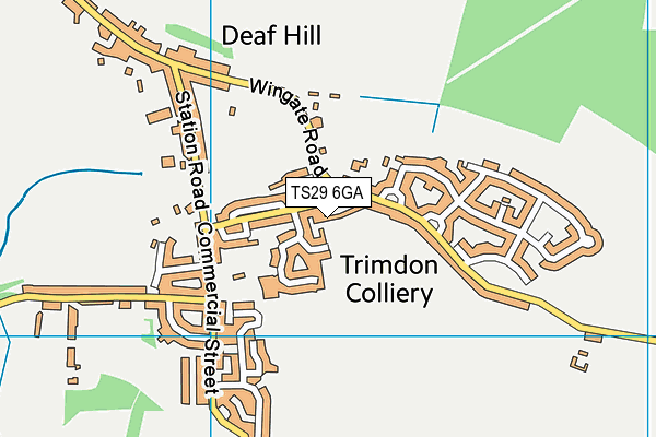 TS29 6GA map - OS VectorMap District (Ordnance Survey) TS29 6GA map - OS VectorMap District (Ordnance Survey)