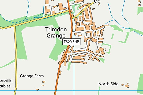 TS29 6HB map - OS VectorMap District (Ordnance Survey) TS29 6HB map - OS VectorMap District (Ordnance Survey)