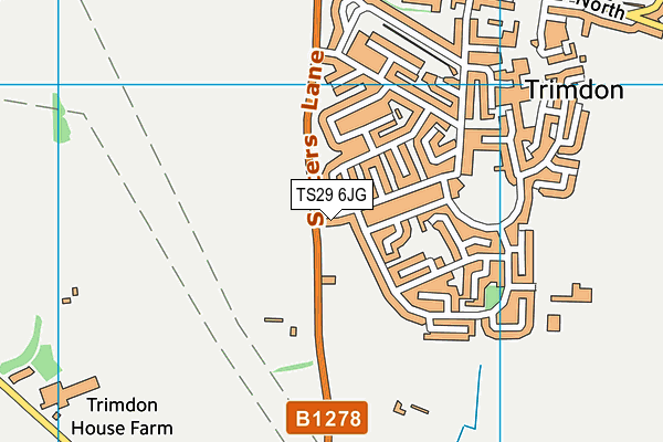 TS29 6JG map - OS VectorMap District (Ordnance Survey) TS29 6JG map - OS VectorMap District (Ordnance Survey)