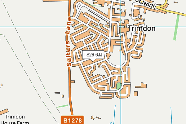 TS29 6JJ map - OS VectorMap District (Ordnance Survey) TS29 6JJ map - OS VectorMap District (Ordnance Survey)