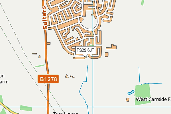 TS29 6JT map - OS VectorMap District (Ordnance Survey) TS29 6JT map - OS VectorMap District (Ordnance Survey)