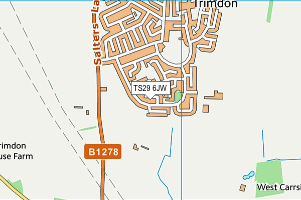 TS29 6JW map - OS VectorMap District (Ordnance Survey) TS29 6JW map - OS VectorMap District (Ordnance Survey)