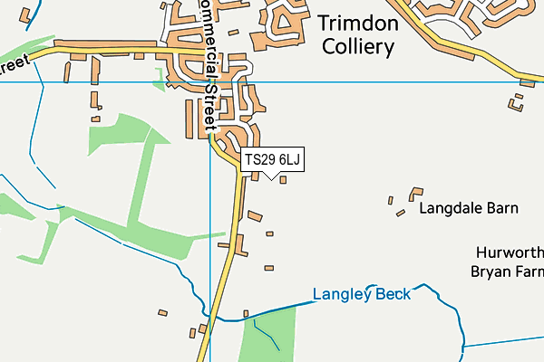 TS29 6LJ map - OS VectorMap District (Ordnance Survey) TS29 6LJ map - OS VectorMap District (Ordnance Survey)