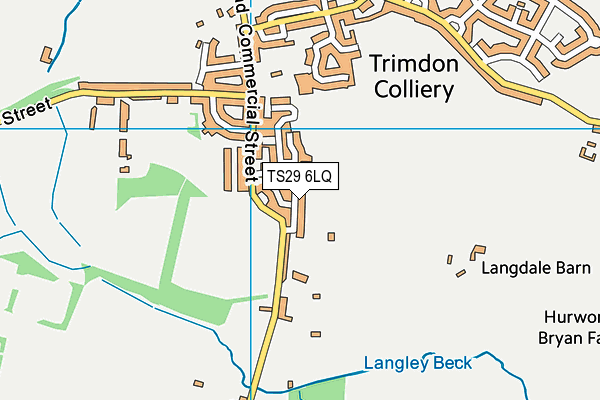 TS29 6LQ map - OS VectorMap District (Ordnance Survey) TS29 6LQ map - OS VectorMap District (Ordnance Survey)