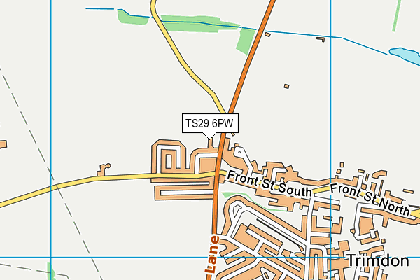 TS29 6PW map - OS VectorMap District (Ordnance Survey) TS29 6PW map - OS VectorMap District (Ordnance Survey)