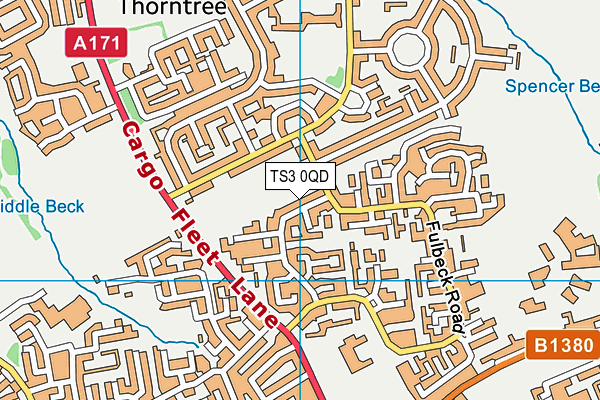 TS3 0QD map - OS VectorMap District (Ordnance Survey) TS3 0QD map - OS VectorMap District (Ordnance Survey)