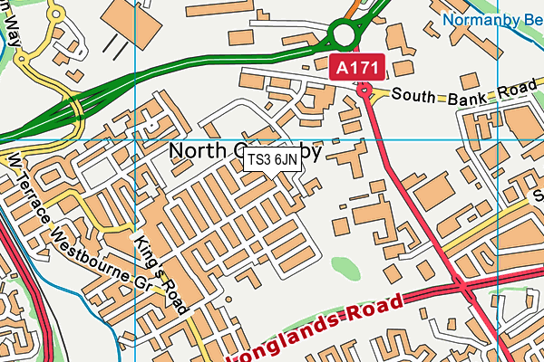 TS3 6JN map - OS VectorMap District (Ordnance Survey) TS3 6JN map - OS VectorMap District (Ordnance Survey)