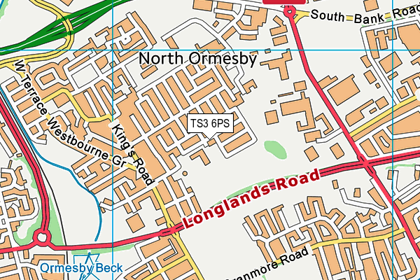 TS3 6PS map - OS VectorMap District (Ordnance Survey)