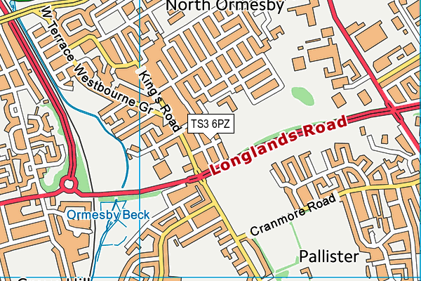 TS3 6PZ map - OS VectorMap District (Ordnance Survey) TS3 6PZ map - OS VectorMap District (Ordnance Survey)