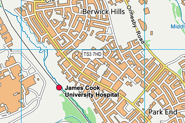 TS3 7HD map - OS VectorMap District (Ordnance Survey) TS3 7HD map - OS VectorMap District (Ordnance Survey)