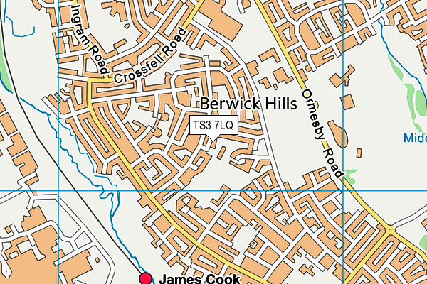 TS3 7LQ map - OS VectorMap District (Ordnance Survey) TS3 7LQ map - OS VectorMap District (Ordnance Survey)