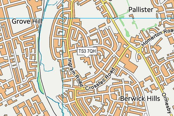 TS3 7QH map - OS VectorMap District (Ordnance Survey) TS3 7QH map - OS VectorMap District (Ordnance Survey)
