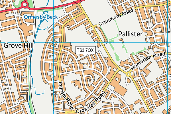 TS3 7QX map - OS VectorMap District (Ordnance Survey) TS3 7QX map - OS VectorMap District (Ordnance Survey)