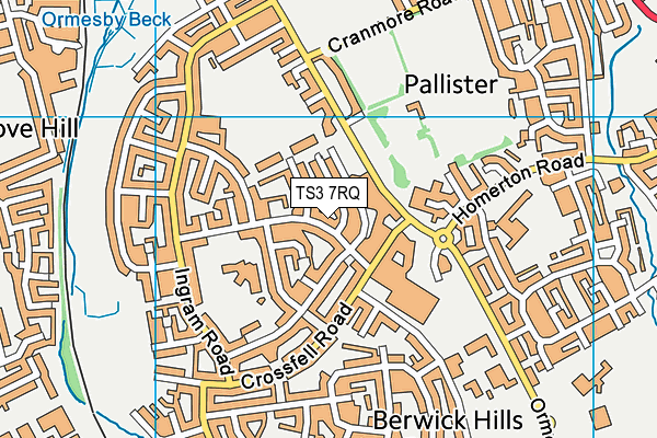 TS3 7RQ map - OS VectorMap District (Ordnance Survey) TS3 7RQ map - OS VectorMap District (Ordnance Survey)