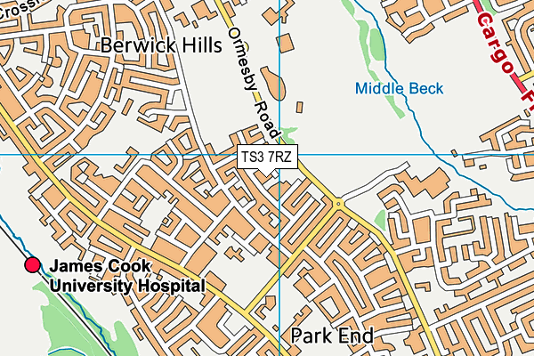 TS3 7RZ map - OS VectorMap District (Ordnance Survey) TS3 7RZ map - OS VectorMap District (Ordnance Survey)