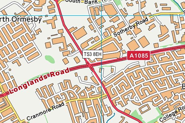 TS3 8EH map - OS VectorMap District (Ordnance Survey) TS3 8EH map - OS VectorMap District (Ordnance Survey)