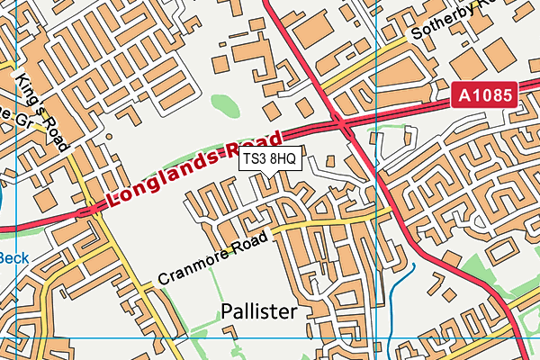 TS3 8HQ map - OS VectorMap District (Ordnance Survey) TS3 8HQ map - OS VectorMap District (Ordnance Survey)