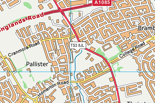 TS3 8JL map - OS VectorMap District (Ordnance Survey) TS3 8JL map - OS VectorMap District (Ordnance Survey)