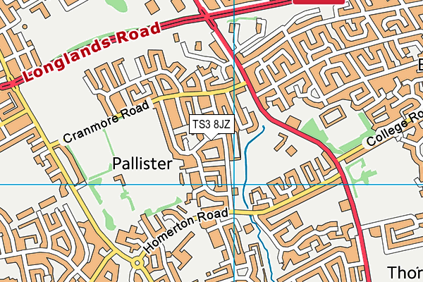 TS3 8JZ map - OS VectorMap District (Ordnance Survey) TS3 8JZ map - OS VectorMap District (Ordnance Survey)