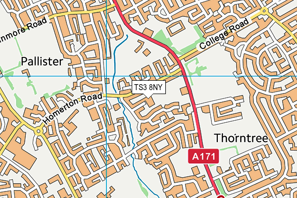 TS3 8NY map - OS VectorMap District (Ordnance Survey) TS3 8NY map - OS VectorMap District (Ordnance Survey)