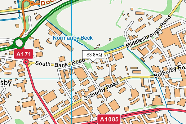 TS3 8RQ map - OS VectorMap District (Ordnance Survey) TS3 8RQ map - OS VectorMap District (Ordnance Survey)