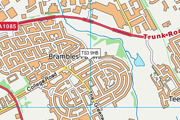 TS3 9HB map - OS VectorMap District (Ordnance Survey) TS3 9HB map - OS VectorMap District (Ordnance Survey)