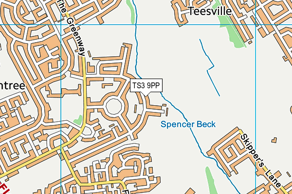 TS3 9PP map - OS VectorMap District (Ordnance Survey) TS3 9PP map - OS VectorMap District (Ordnance Survey)