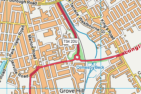 TS4 2DU map - OS VectorMap District (Ordnance Survey) TS4 2DU map - OS VectorMap District (Ordnance Survey)
