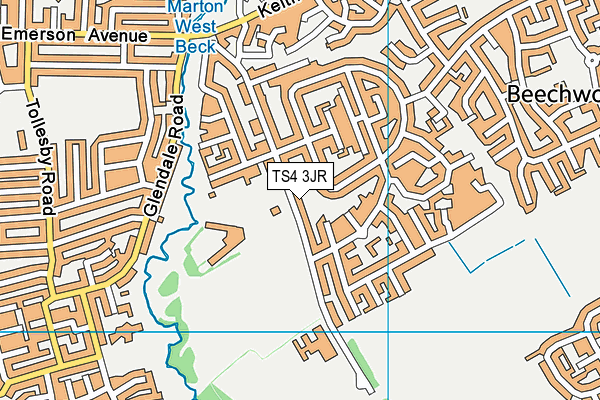 TS4 3JR map - OS VectorMap District (Ordnance Survey) TS4 3JR map - OS VectorMap District (Ordnance Survey)