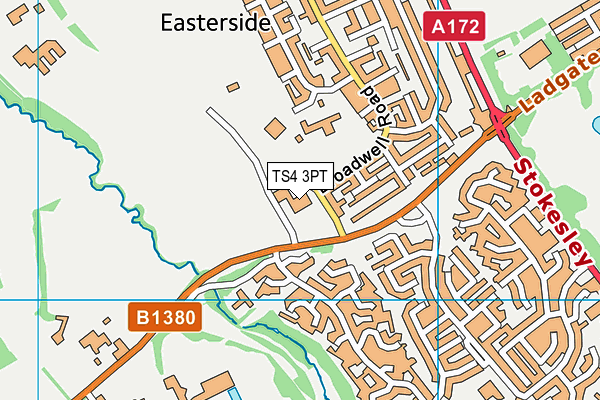 TS4 3PT map - OS VectorMap District (Ordnance Survey) TS4 3PT map - OS VectorMap District (Ordnance Survey)
