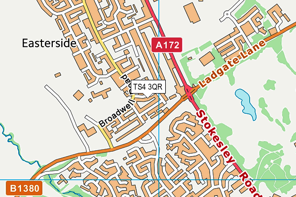 TS4 3QR map - OS VectorMap District (Ordnance Survey) TS4 3QR map - OS VectorMap District (Ordnance Survey)