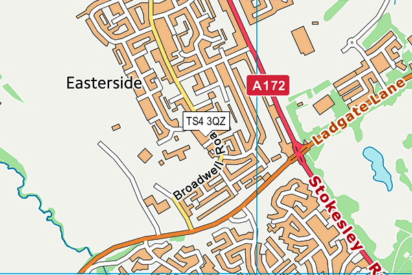 TS4 3QZ map - OS VectorMap District (Ordnance Survey) TS4 3QZ map - OS VectorMap District (Ordnance Survey)