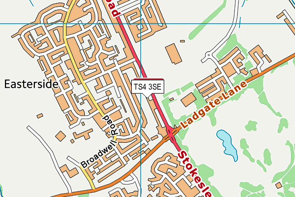 TS4 3SE map - OS VectorMap District (Ordnance Survey)