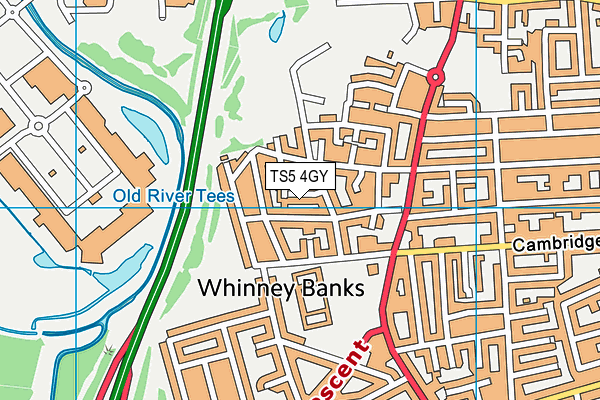 TS5 4GY map - OS VectorMap District (Ordnance Survey) TS5 4GY map - OS VectorMap District (Ordnance Survey)