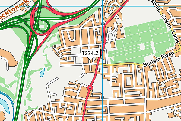 TS5 4LZ map - OS VectorMap District (Ordnance Survey) TS5 4LZ map - OS VectorMap District (Ordnance Survey)