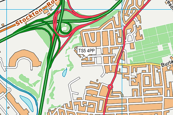 TS5 4PP map - OS VectorMap District (Ordnance Survey) TS5 4PP map - OS VectorMap District (Ordnance Survey)