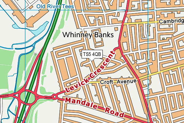 TS5 4QB map - OS VectorMap District (Ordnance Survey) TS5 4QB map - OS VectorMap District (Ordnance Survey)