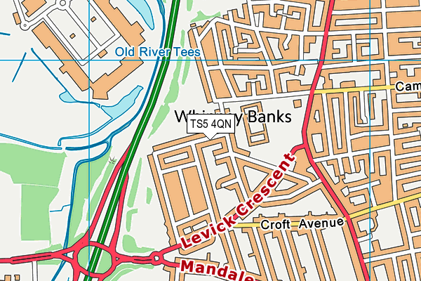 TS5 4QN map - OS VectorMap District (Ordnance Survey) TS5 4QN map - OS VectorMap District (Ordnance Survey)