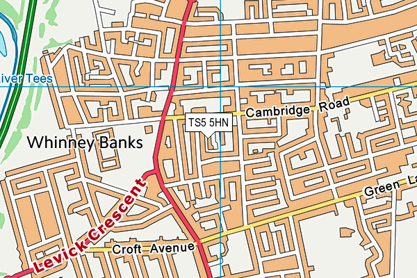 TS5 5HN map - OS VectorMap District (Ordnance Survey) TS5 5HN map - OS VectorMap District (Ordnance Survey)